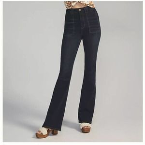 Anthropologie Pilcro The Icon Flare Jeans Dark Denim Size 29